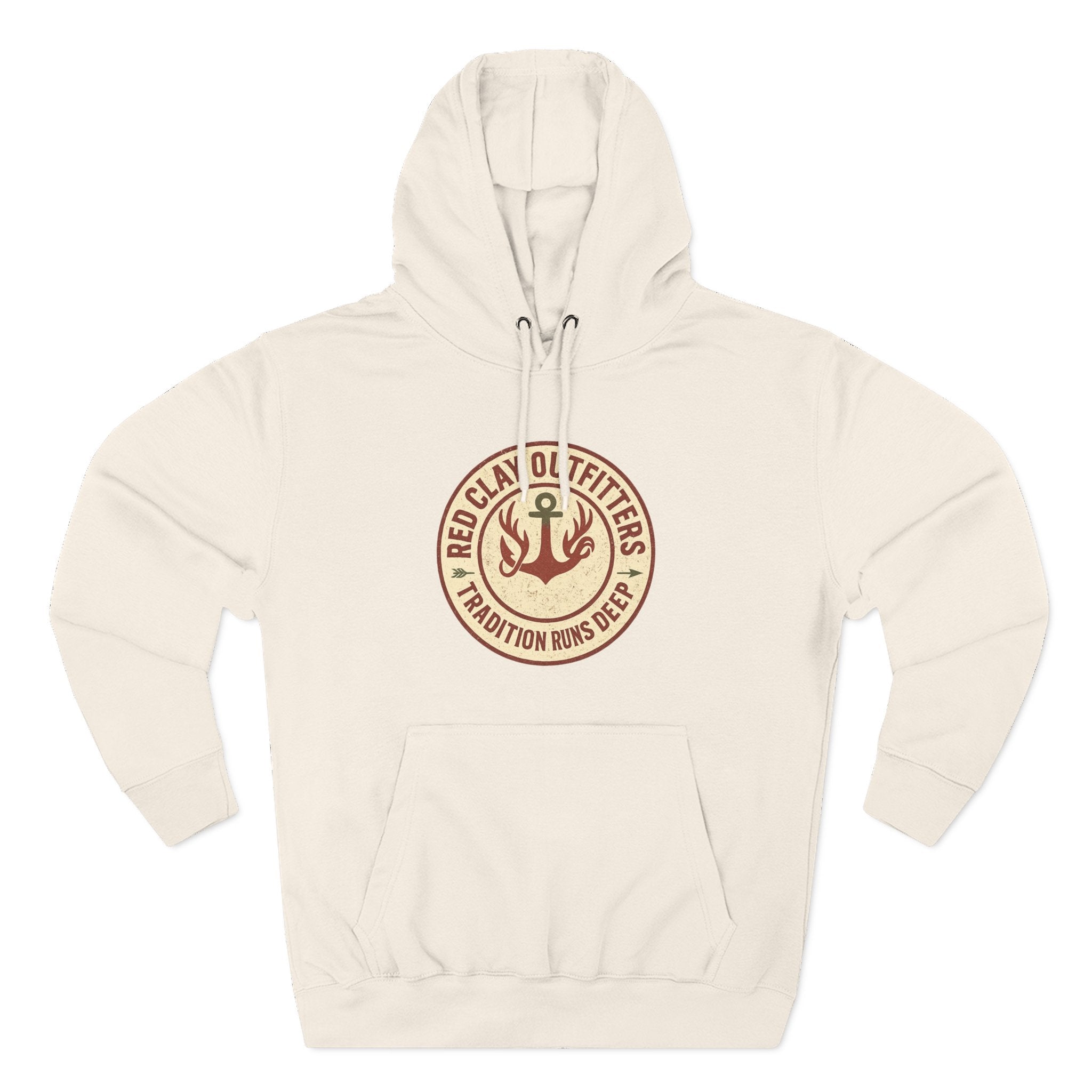 Anchor Patch Hoodie — Red Claw Outfitters "Tradition Runs Deep" Fleece Hoodie