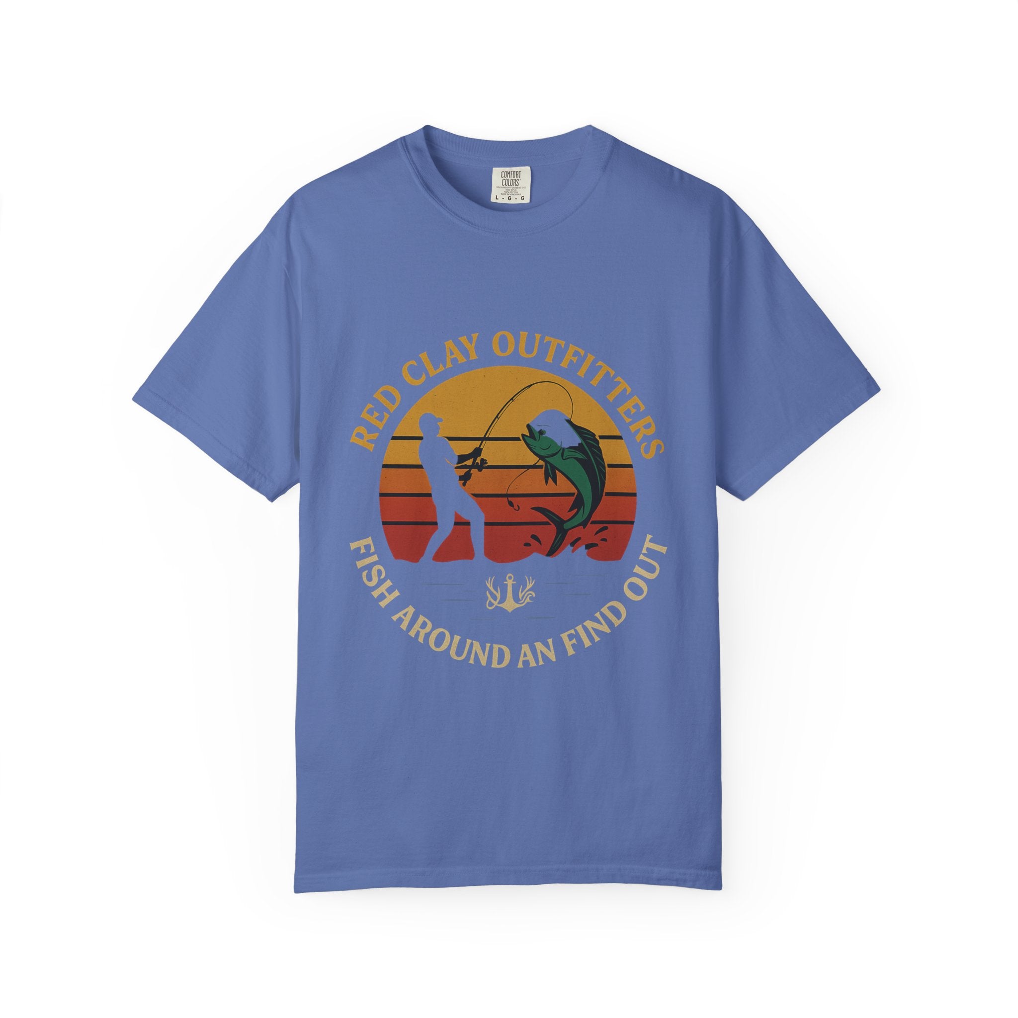 Garment-Dyed Fishing T-Shirt - Vintage Style, Perfect for Outdoor Enthusiasts, Gift for Fishermen, Summer Adventures, Casual Wear