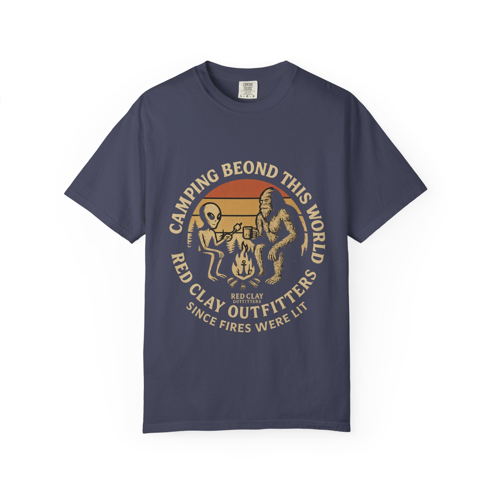 Unisex T-shirt Bigfoot Alien Outdoors Red Clay Outfitters