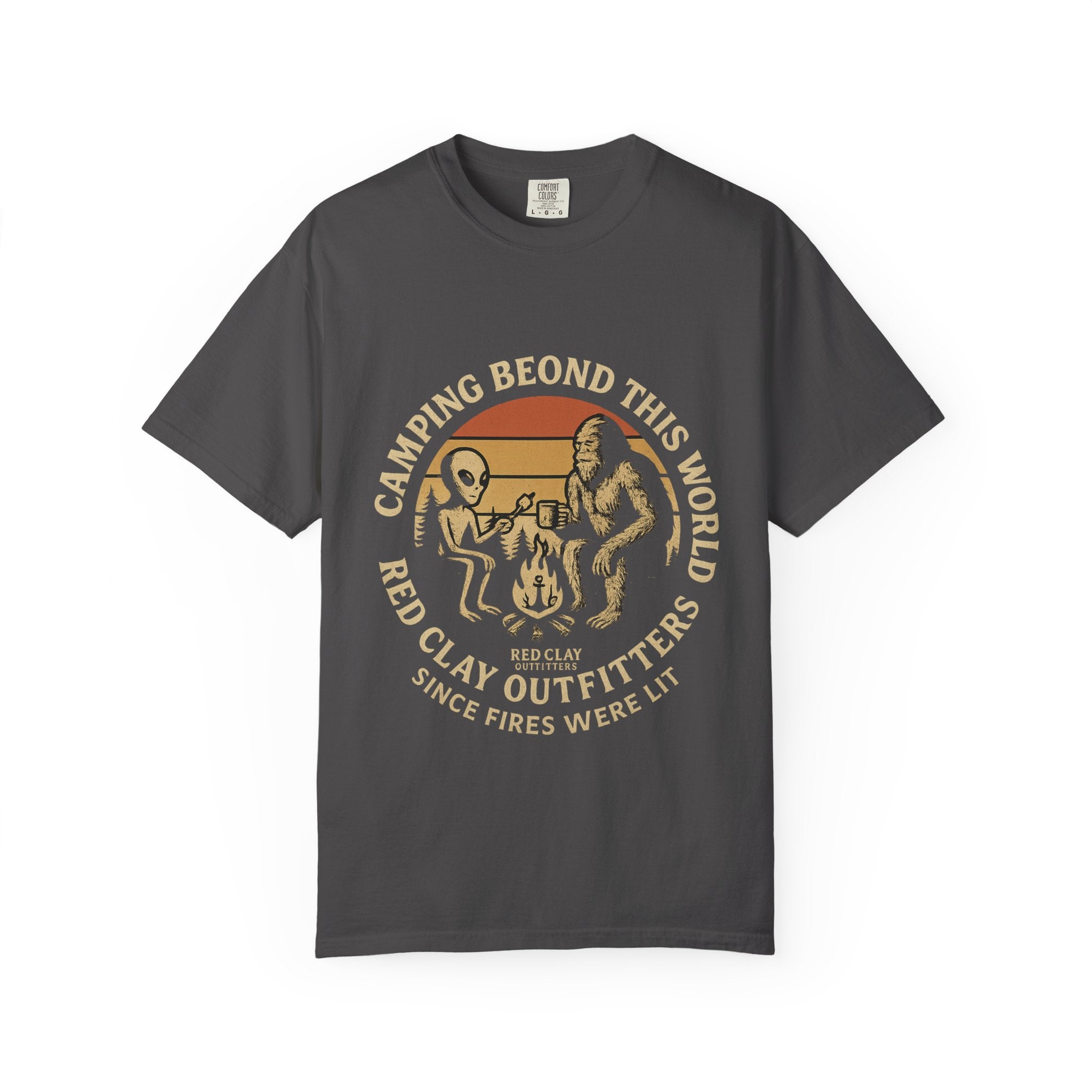 Unisex T-shirt Bigfoot Alien Outdoors Red Clay Outfitters