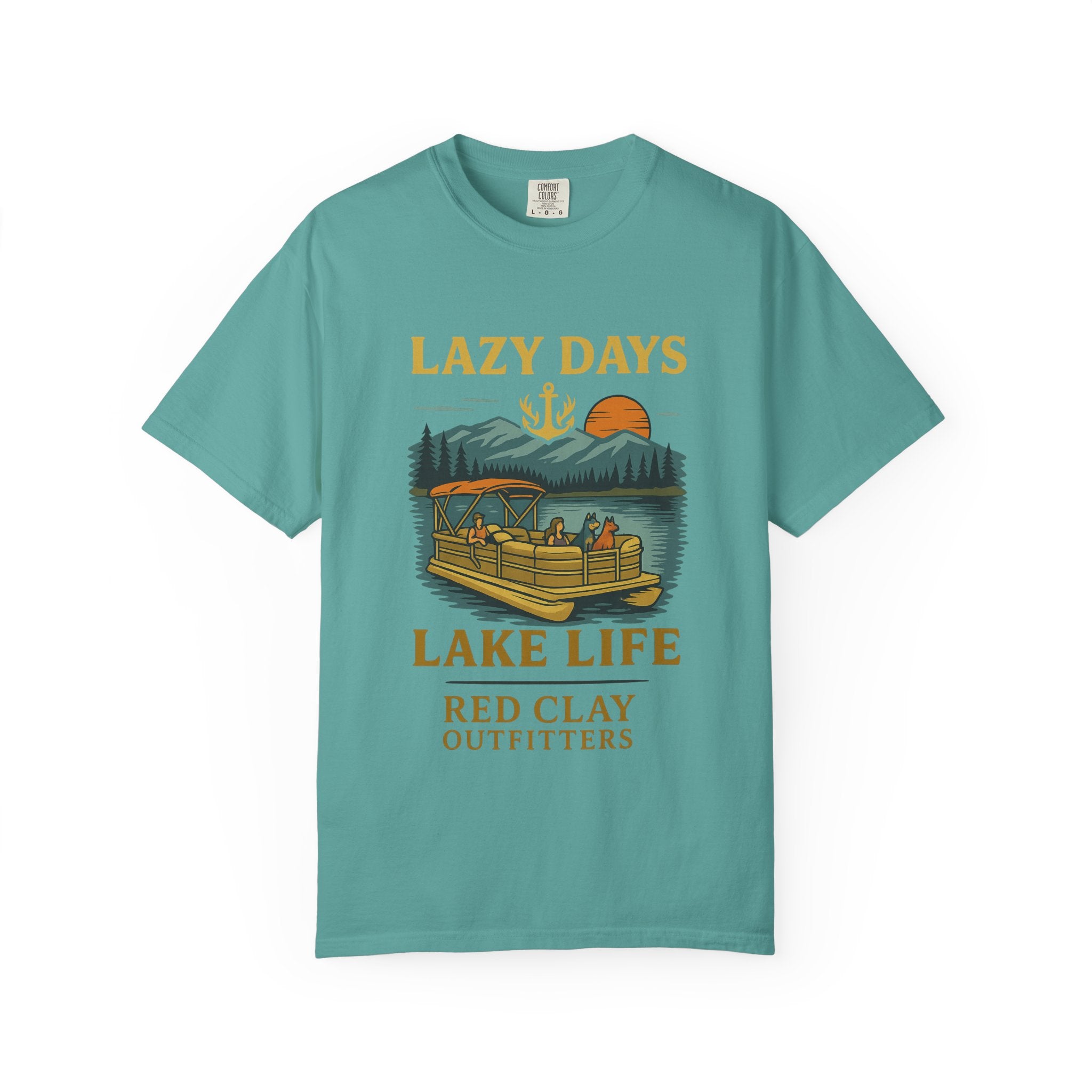 Lake Life Quote Garment-Dyed T-shirt
