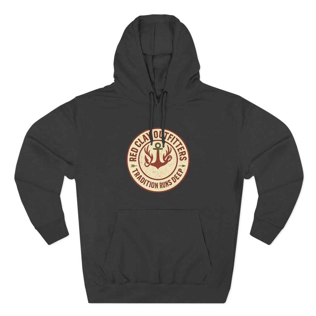 Anchor Patch Hoodie — Red Claw Outfitters "Tradition Runs Deep" Fleece Hoodie