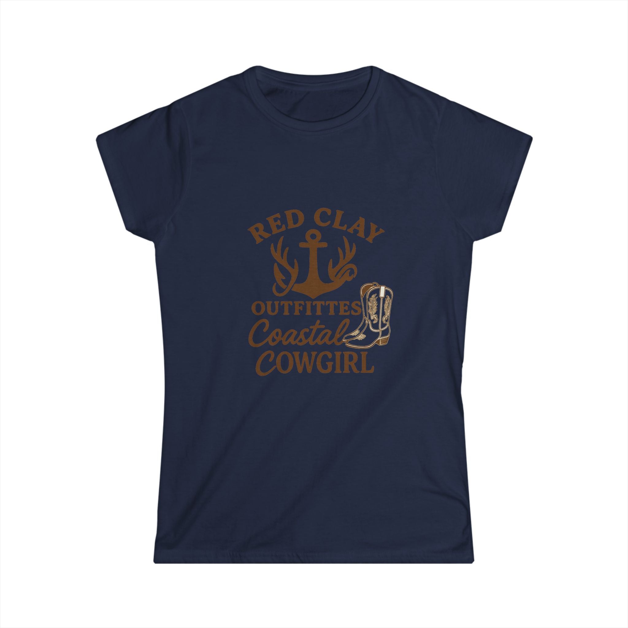 Coastal Cowgirl Tee - Perfect for Beach Days, Casual Outings, Rodeos, or Gifts - Softstyle Women's T-Shirt, Cute Graphic Tee, Country [...]