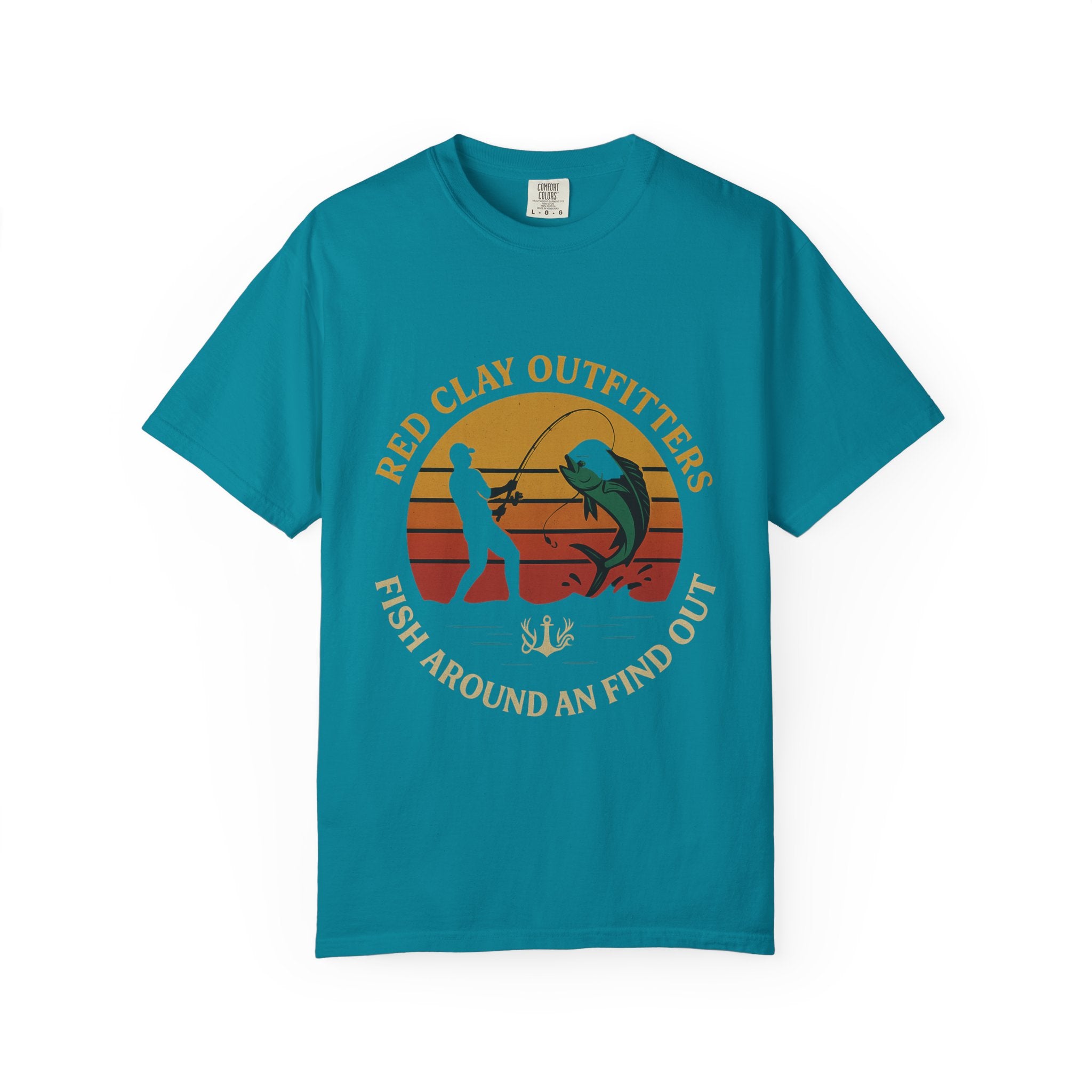 Garment-Dyed Fishing T-Shirt - Vintage Style, Perfect for Outdoor Enthusiasts, Gift for Fishermen, Summer Adventures, Casual Wear