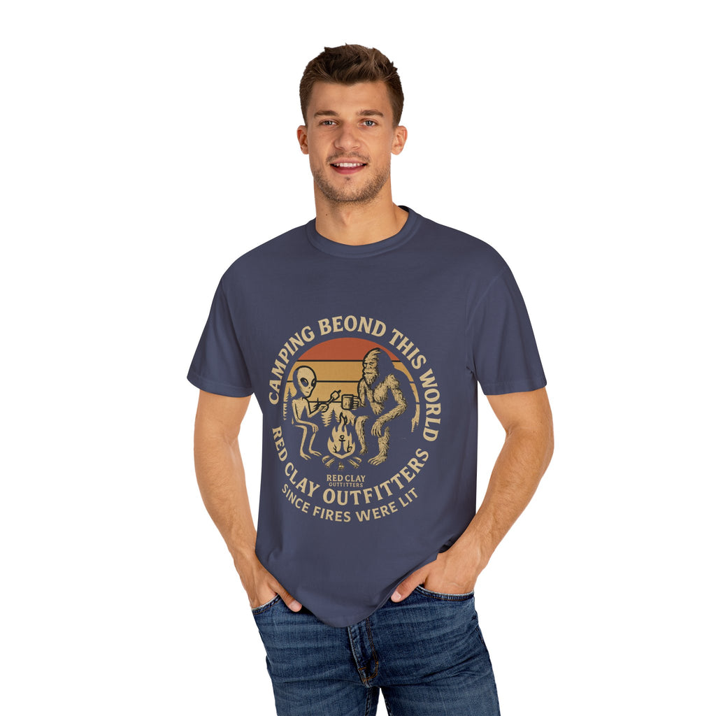 Unisex T-shirt Bigfoot Alien Outdoors Red Clay Outfitters