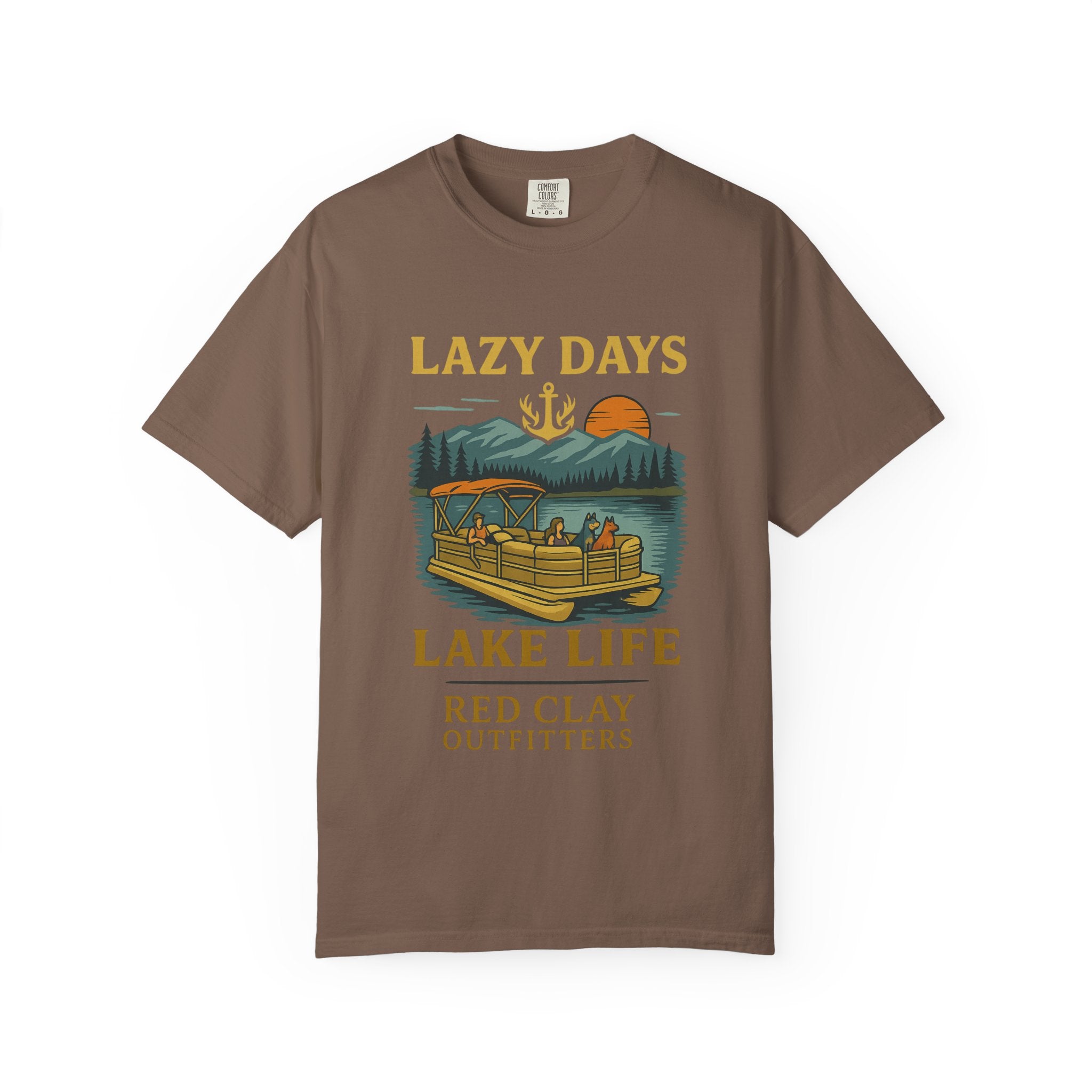 Lake Life Quote Garment-Dyed T-shirt