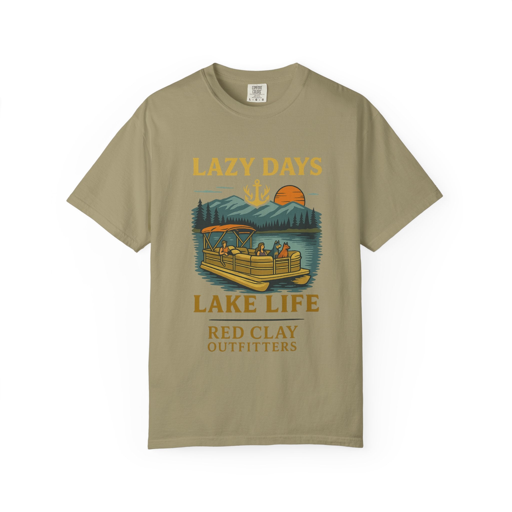 Lake Life Quote Garment-Dyed T-shirt