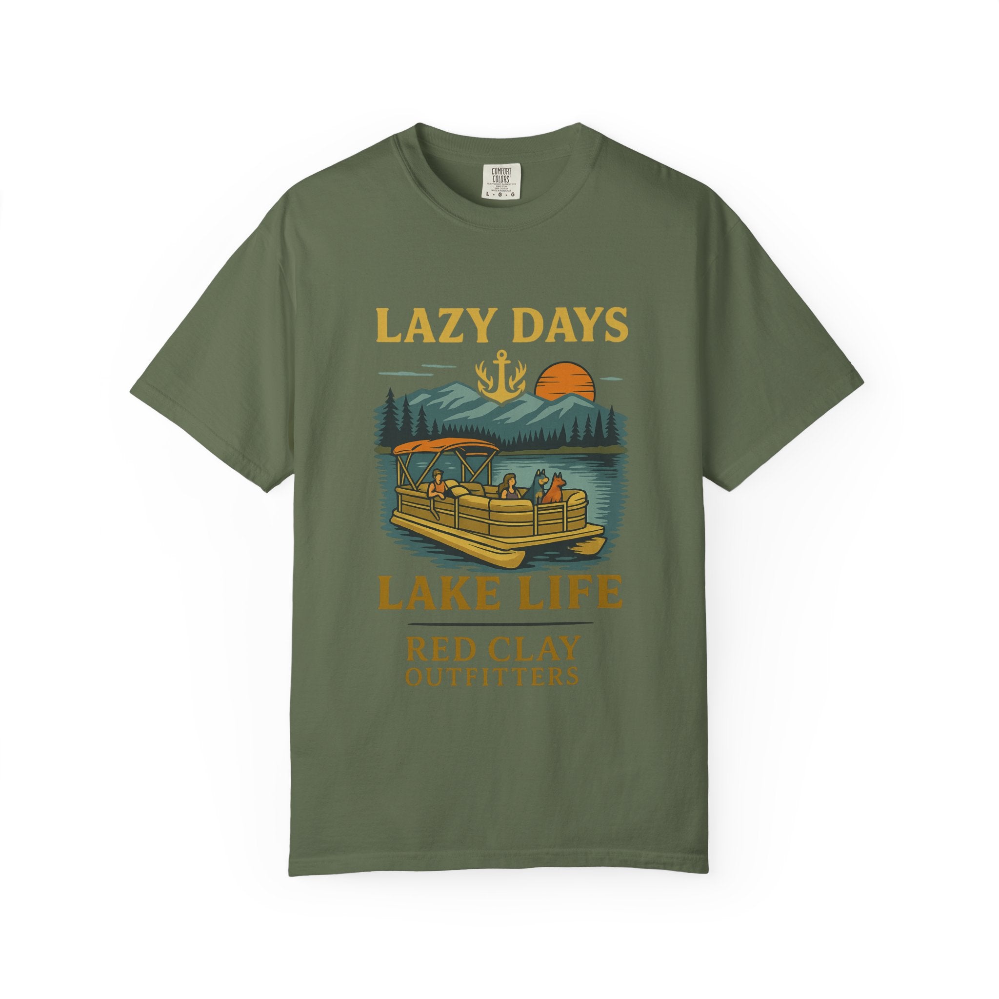 Lake Life Quote Garment-Dyed T-shirt