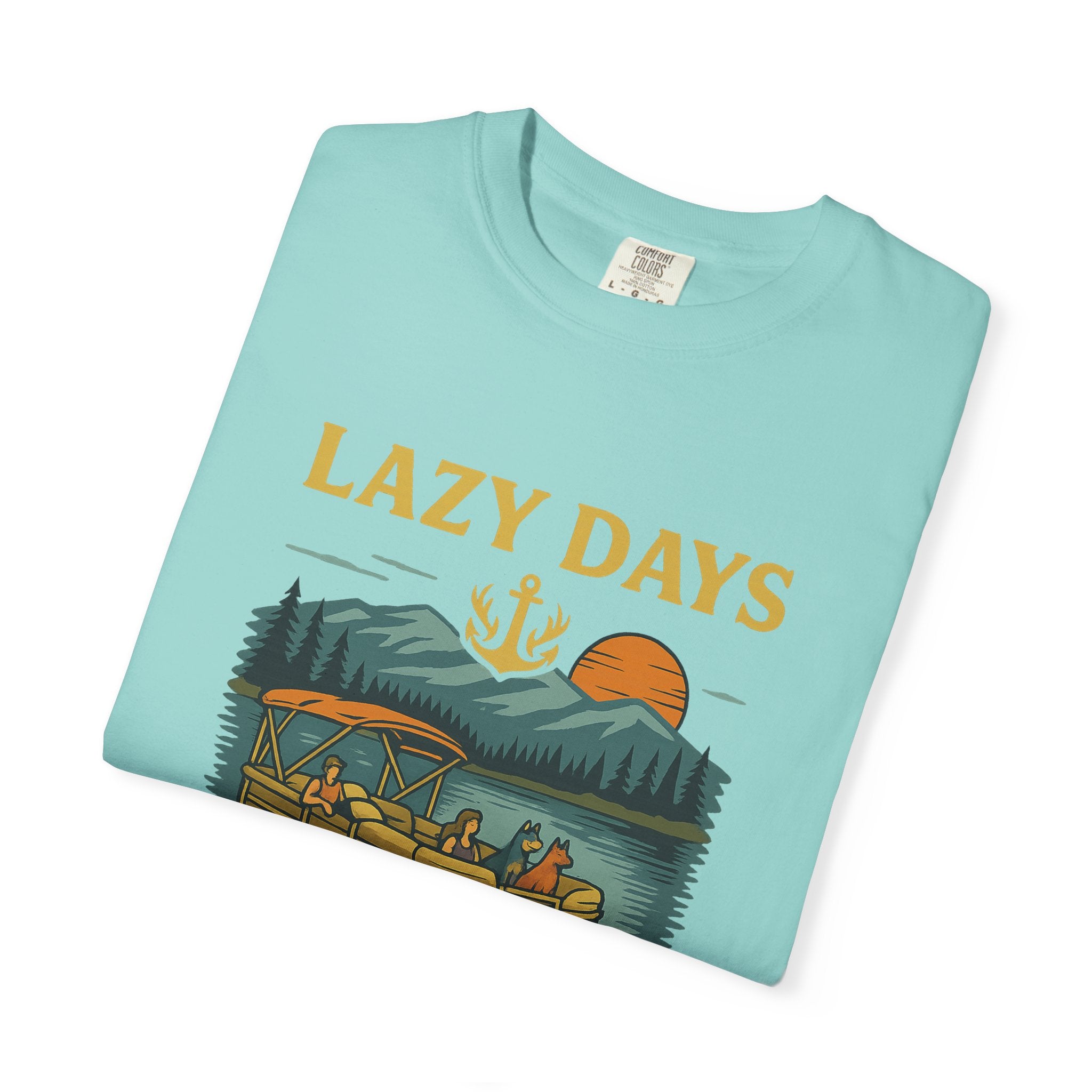 Lake Life Quote Garment-Dyed T-shirt