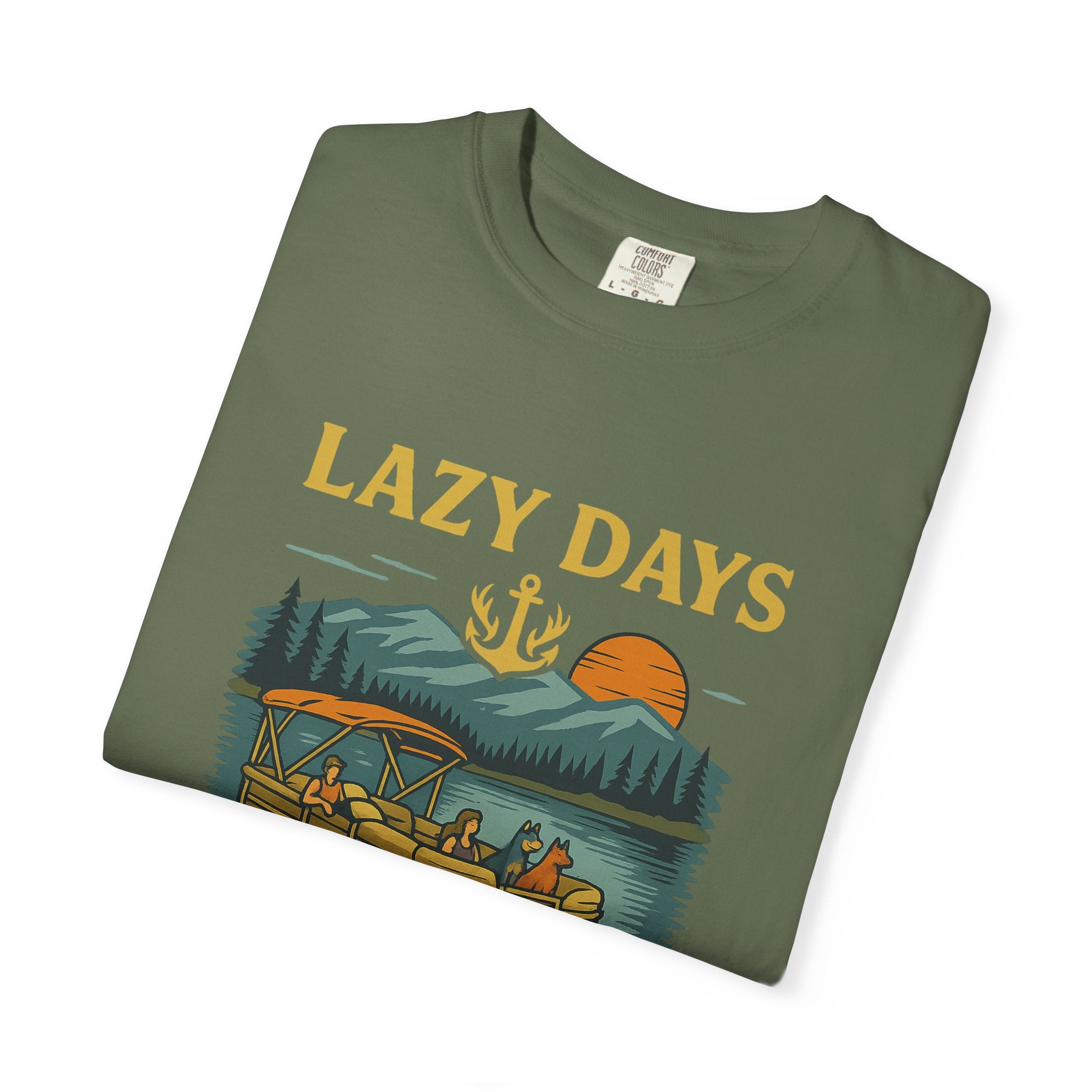 Lake Life Quote Garment-Dyed T-shirt