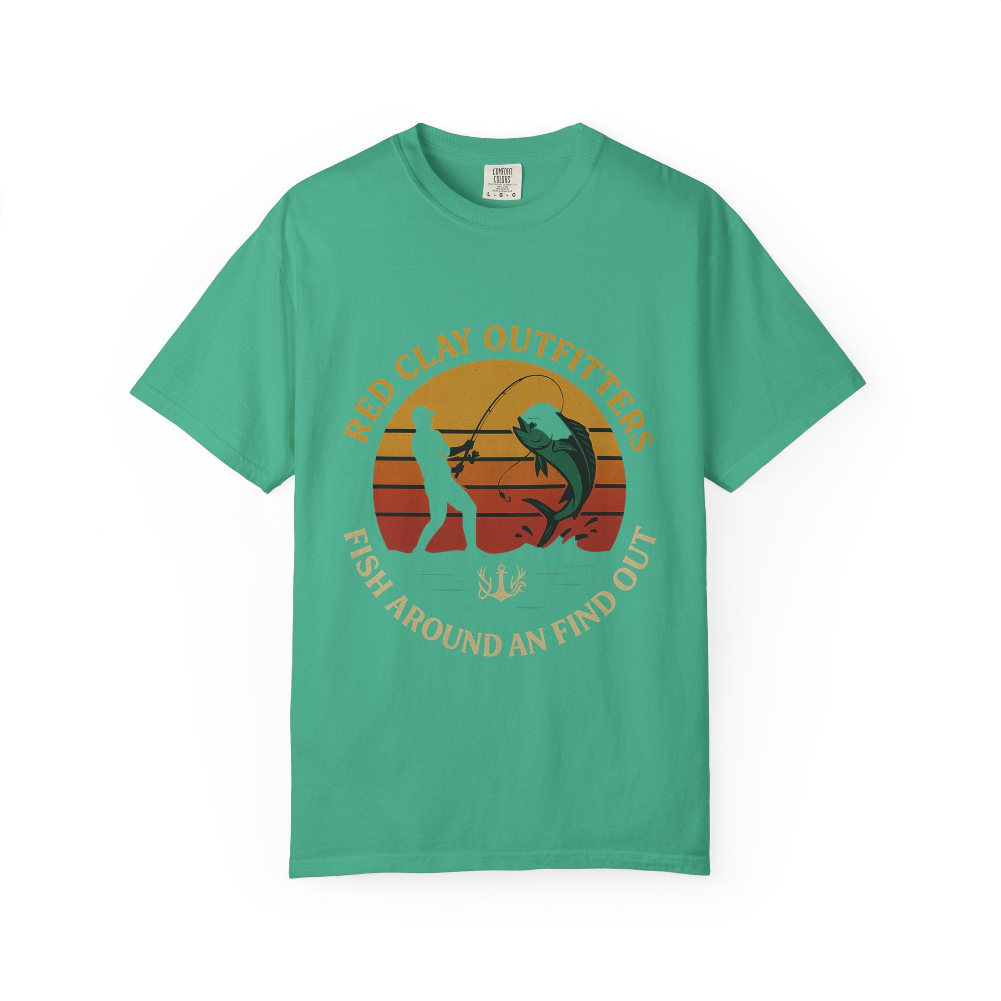 Garment-Dyed Fishing T-Shirt - Vintage Style, Perfect for Outdoor Enthusiasts, Gift for Fishermen, Summer Adventures, Casual Wear