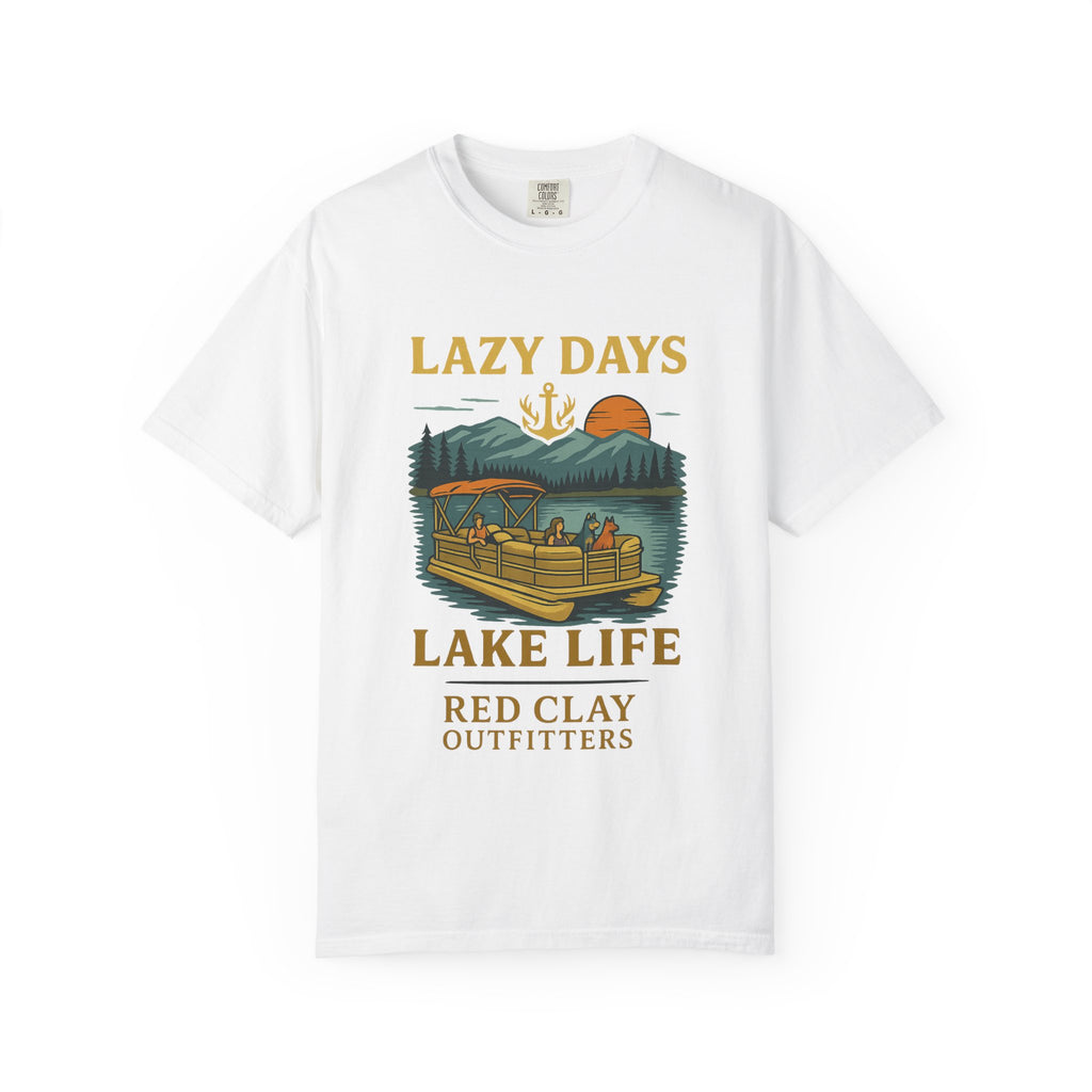 Lake Life Quote Garment-Dyed T-shirt