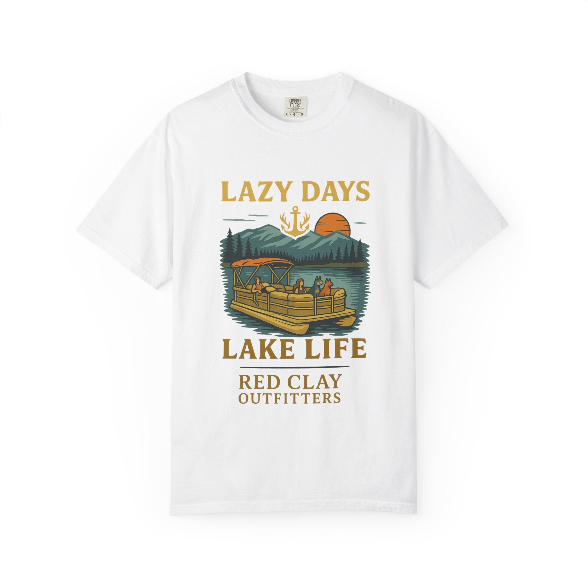 Lake Life Quote Garment-Dyed T-shirt