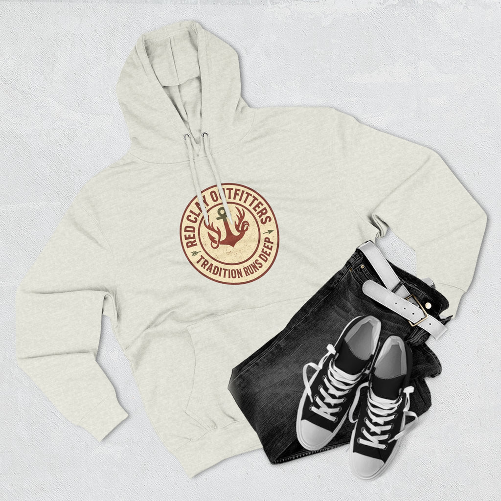 Anchor Patch Hoodie — Red Claw Outfitters "Tradition Runs Deep" Fleece Hoodie