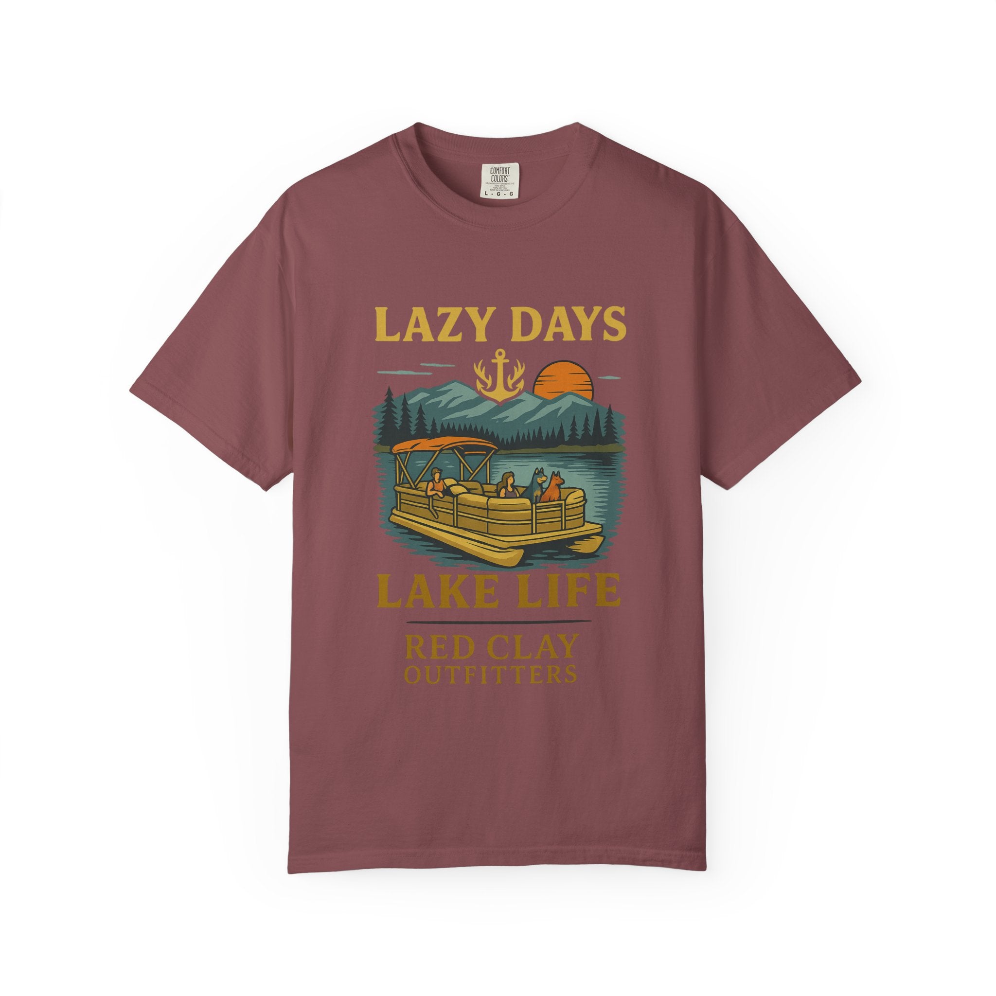 Lake Life Quote Garment-Dyed T-shirt
