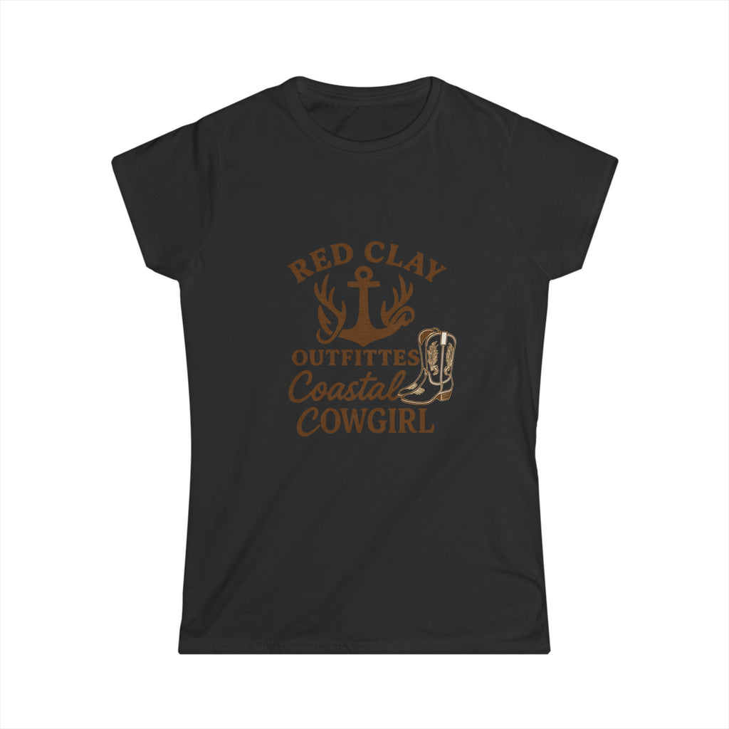 Coastal Cowgirl Tee - Perfect for Beach Days, Casual Outings, Rodeos, or Gifts - Softstyle Women's T-Shirt, Cute Graphic Tee, Country [...]