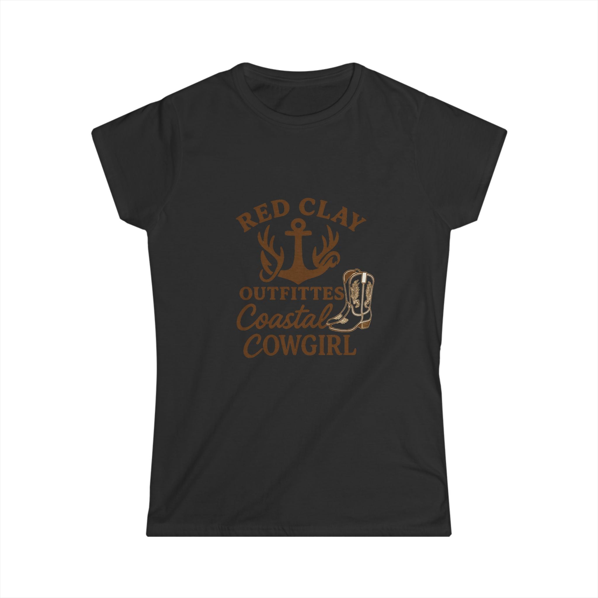 Coastal Cowgirl Tee - Perfect for Beach Days, Casual Outings, Rodeos, or Gifts - Softstyle Women's T-Shirt, Cute Graphic Tee, Country [...]