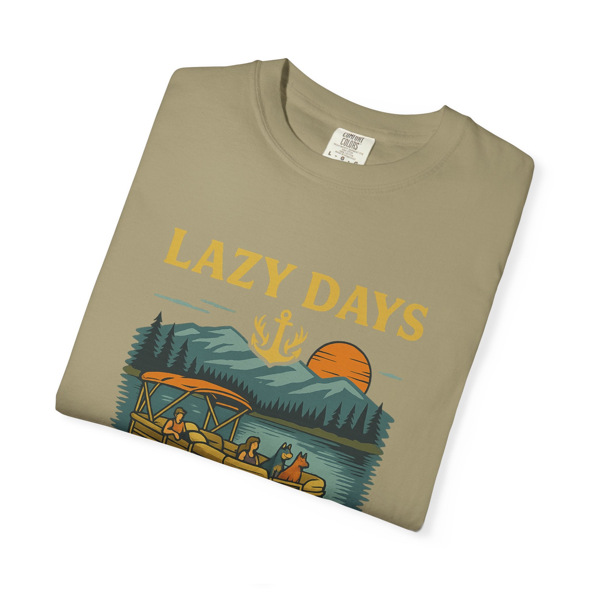 Lake Life Quote Garment-Dyed T-shirt