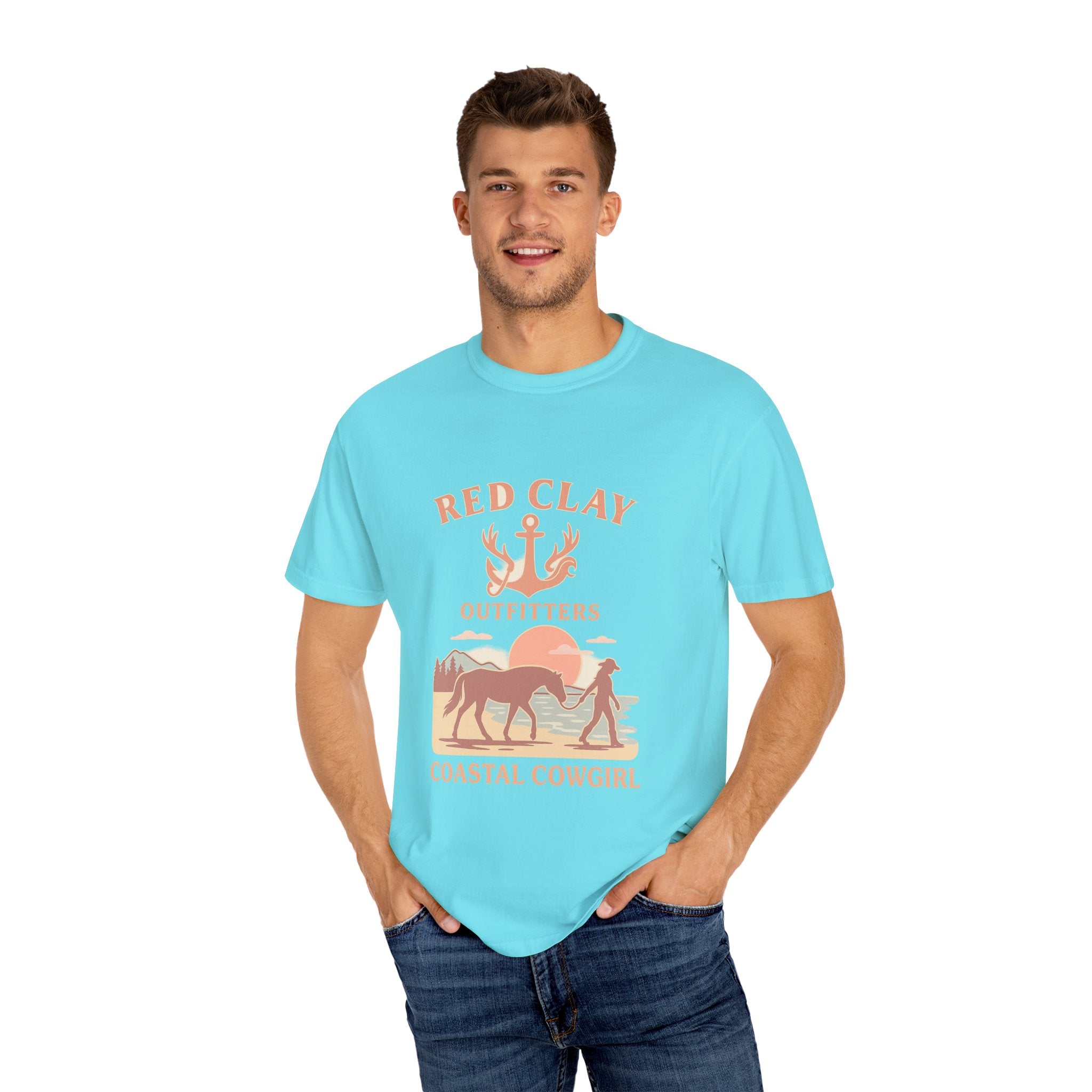 Coastal Cowgirl T-Shirt, Unisex Tee, Beach Vibes, Outdoor Adventure, Great Gift for Cowgirls, Casual Wear