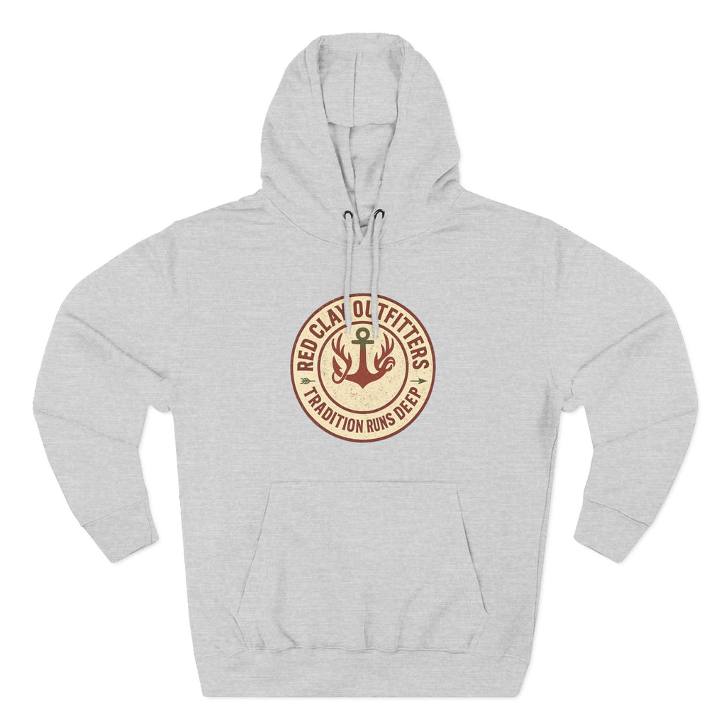 Anchor Patch Hoodie — Red Claw Outfitters "Tradition Runs Deep" Fleece Hoodie