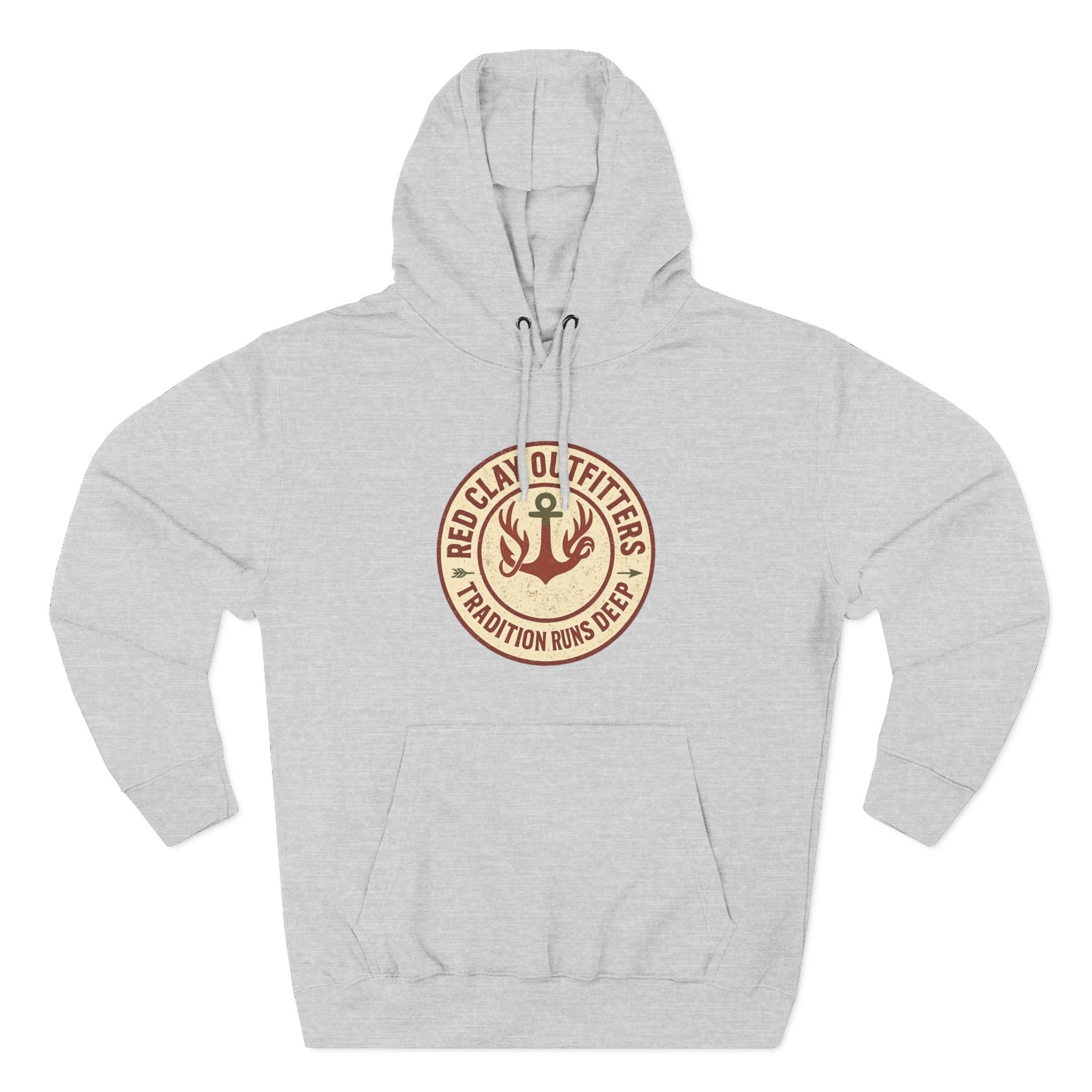 Anchor Patch Hoodie — Red Claw Outfitters "Tradition Runs Deep" Fleece Hoodie