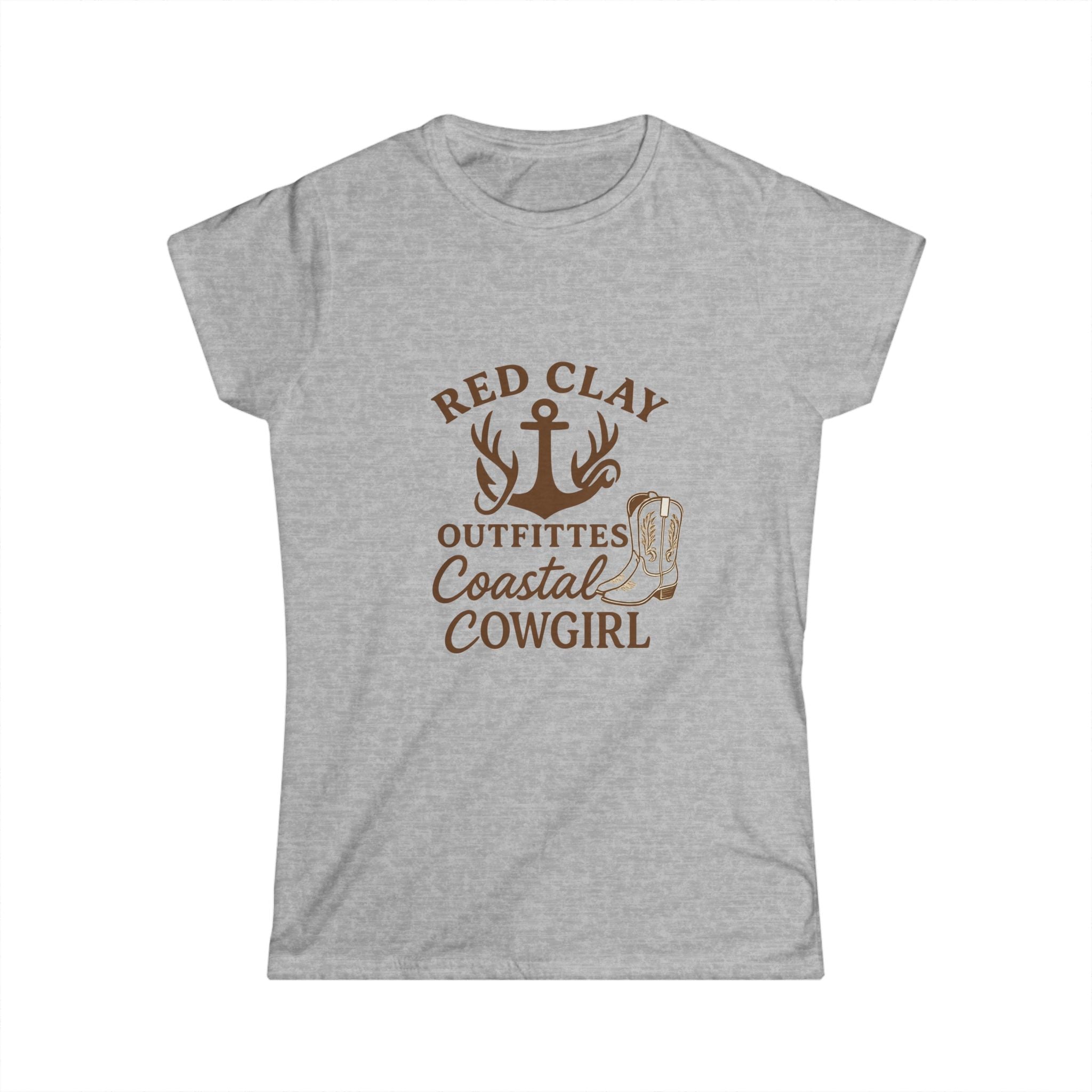 Coastal Cowgirl Tee - Perfect for Beach Days, Casual Outings, Rodeos, or Gifts - Softstyle Women's T-Shirt, Cute Graphic Tee, Country [...]