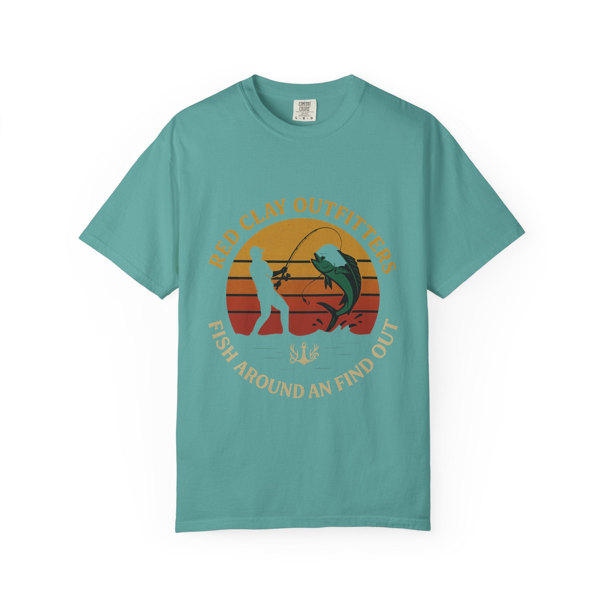 Garment-Dyed Fishing T-Shirt - Vintage Style, Perfect for Outdoor Enthusiasts, Gift for Fishermen, Summer Adventures, Casual Wear