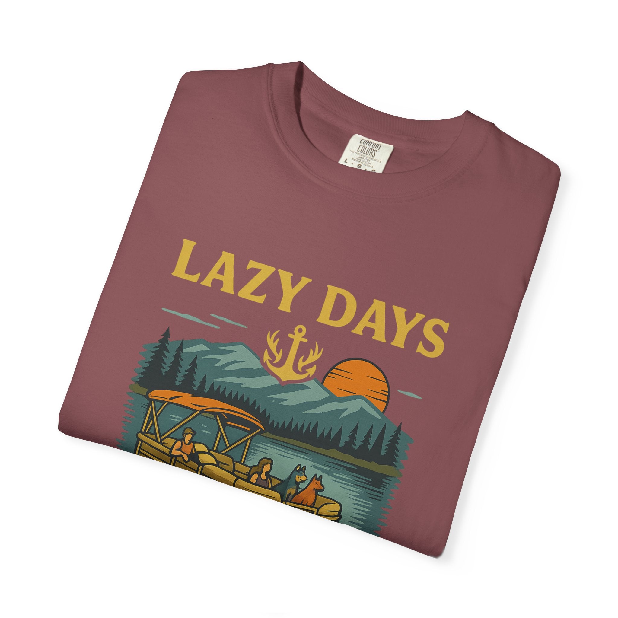 Lake Life Quote Garment-Dyed T-shirt