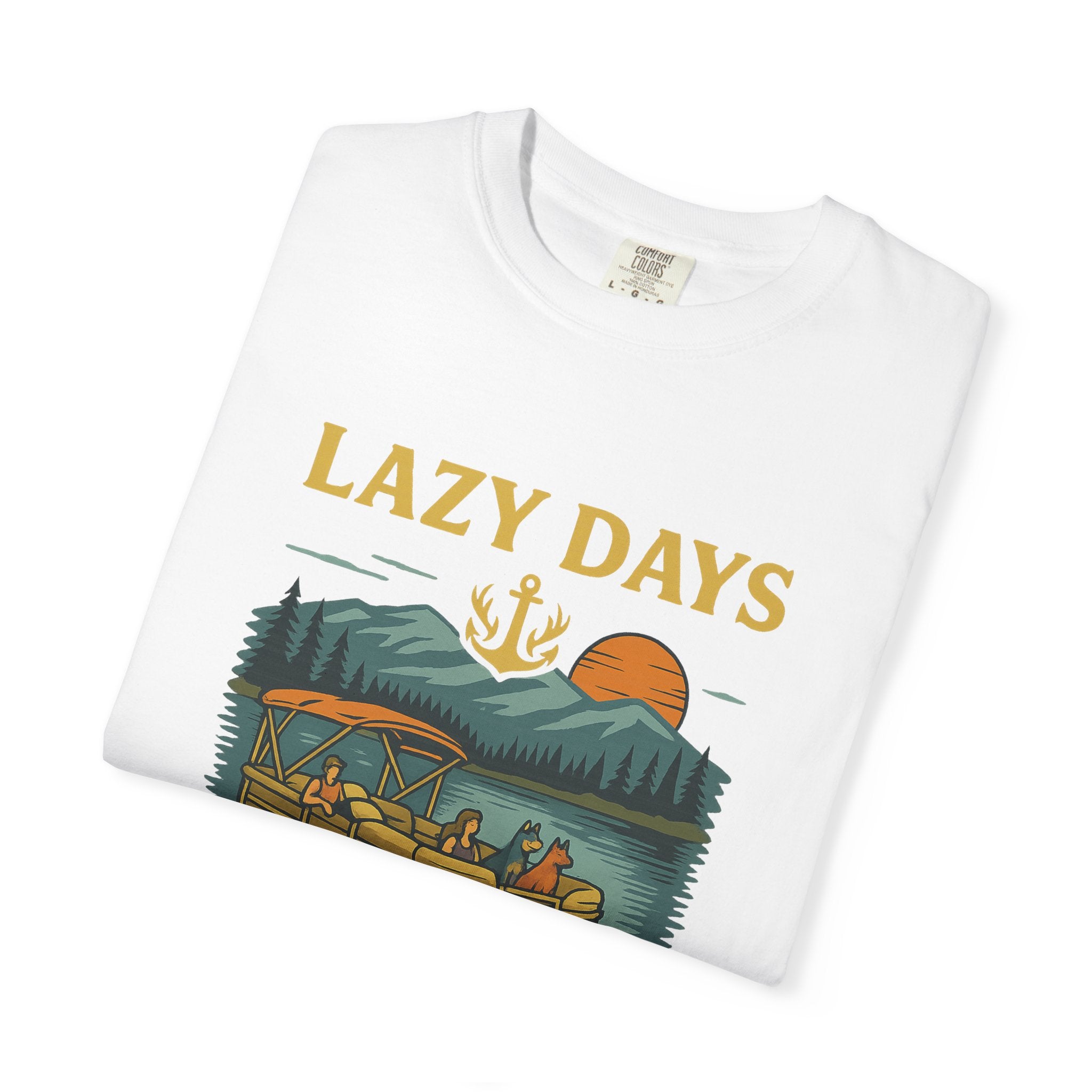 Lake Life Quote Garment-Dyed T-shirt
