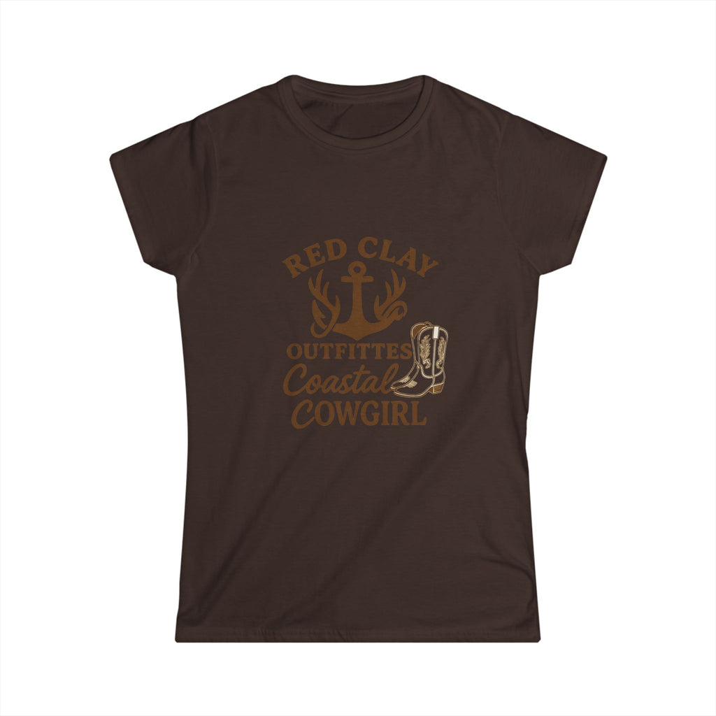 Coastal Cowgirl Tee - Perfect for Beach Days, Casual Outings, Rodeos, or Gifts - Softstyle Women's T-Shirt, Cute Graphic Tee, Country [...]