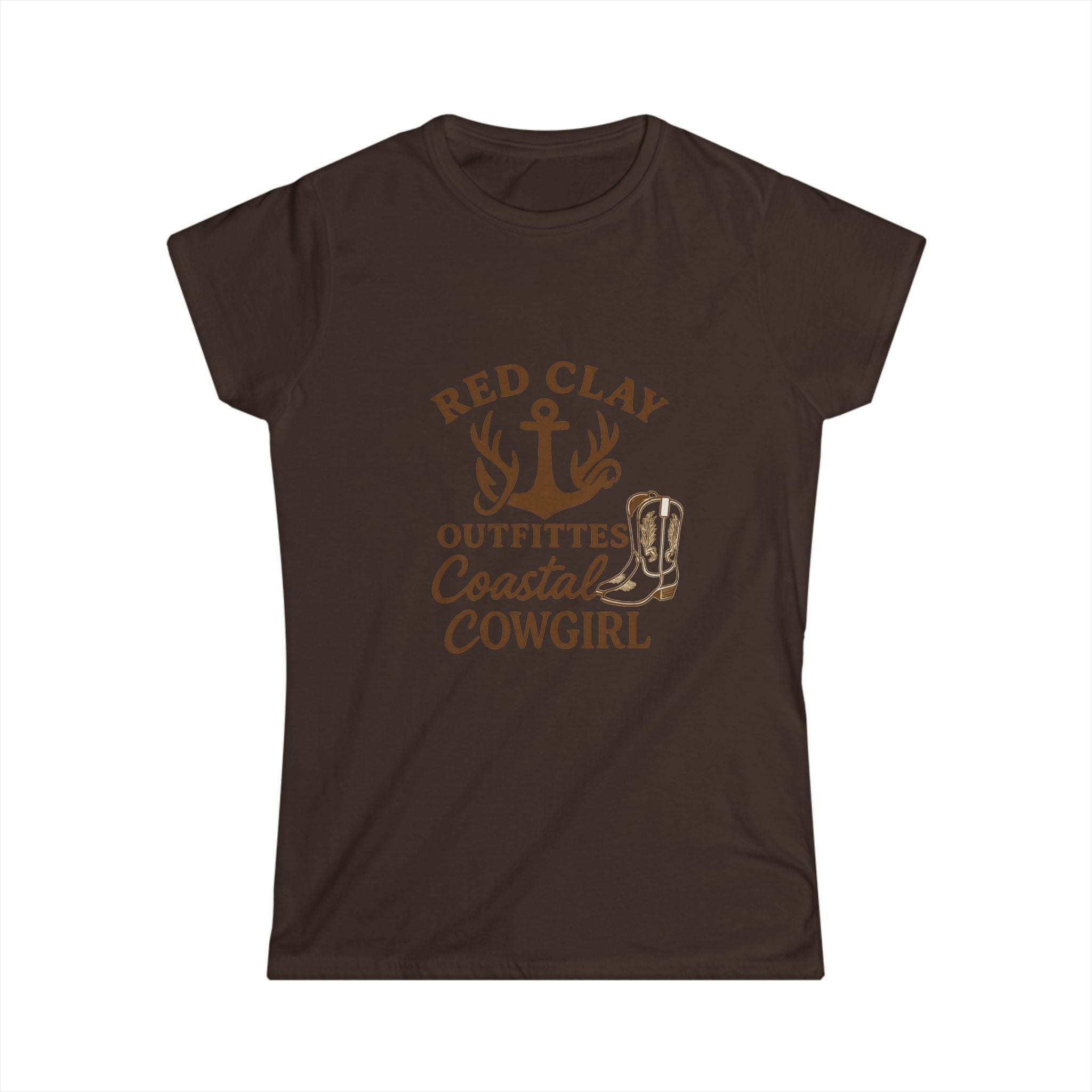 Coastal Cowgirl Tee - Perfect for Beach Days, Casual Outings, Rodeos, or Gifts - Softstyle Women's T-Shirt, Cute Graphic Tee, Country [...]