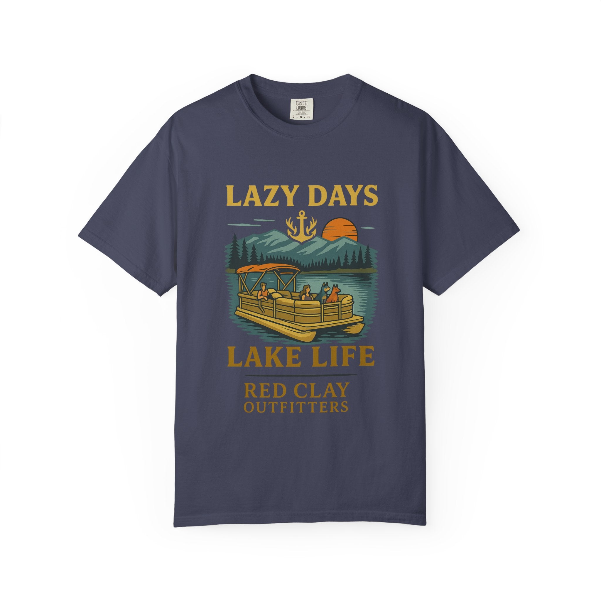 Lake Life Quote Garment-Dyed T-shirt