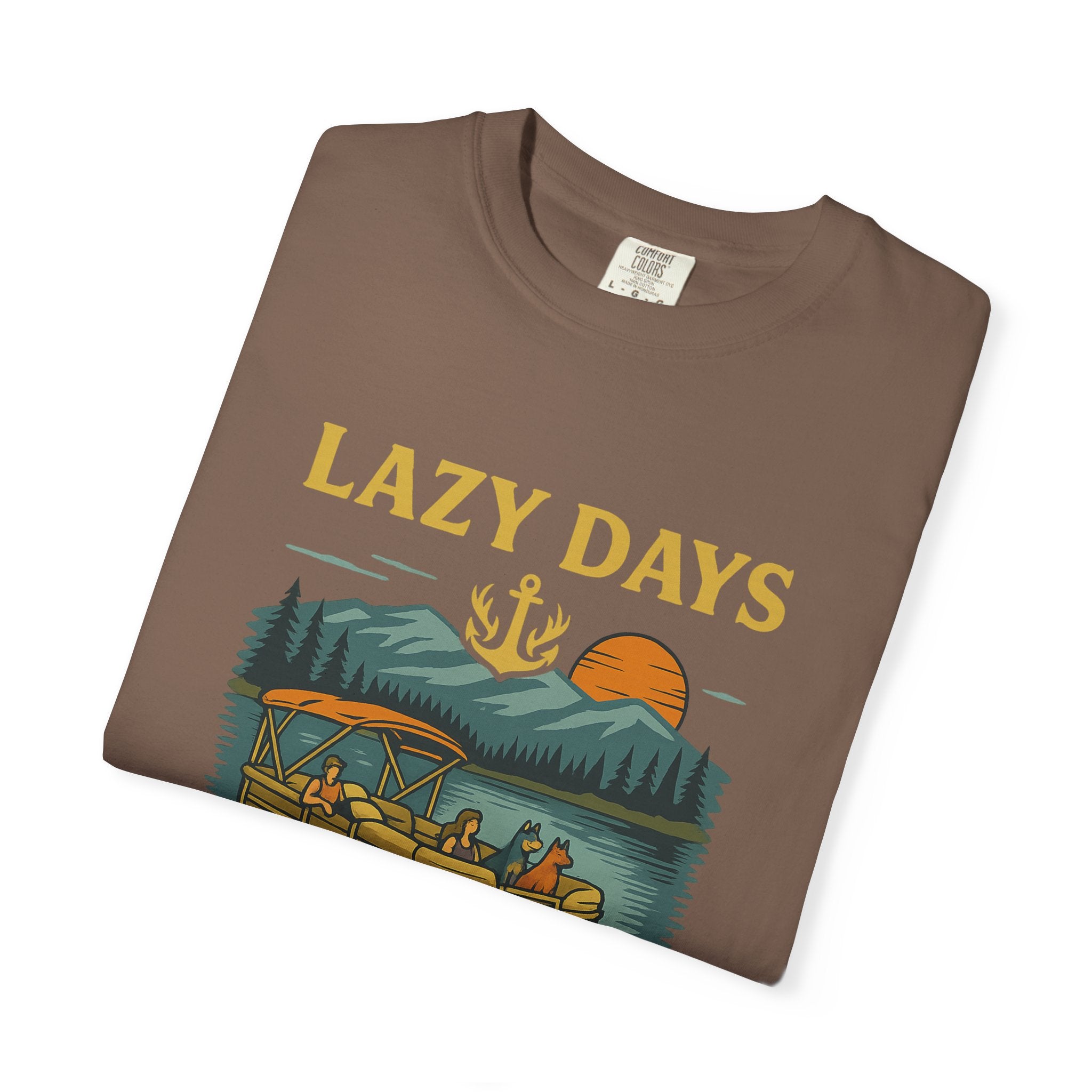 Lake Life Quote Garment-Dyed T-shirt