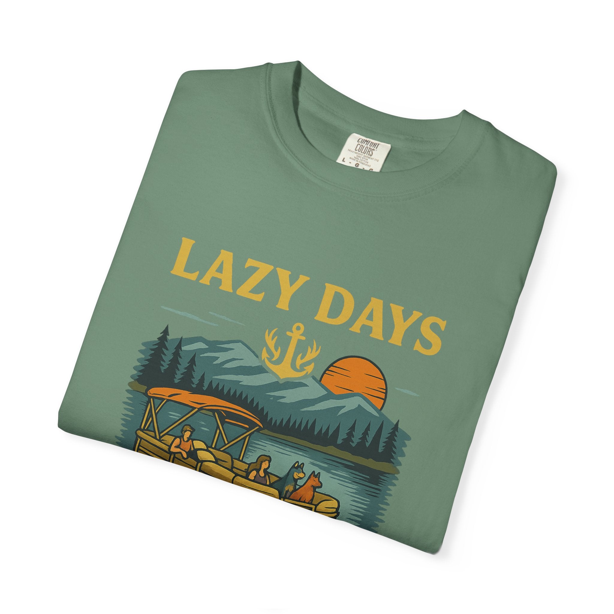 Lake Life Quote Garment-Dyed T-shirt