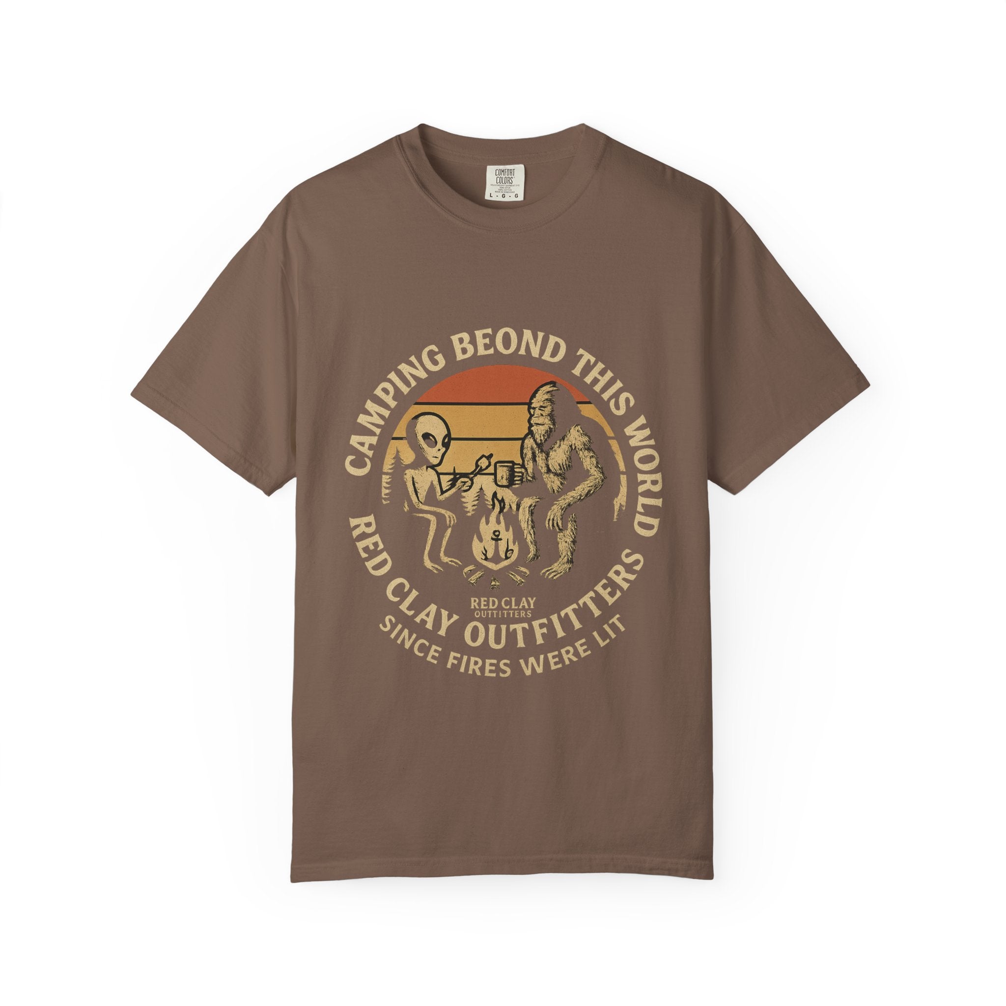 Unisex T-shirt Bigfoot Alien Outdoors Red Clay Outfitters