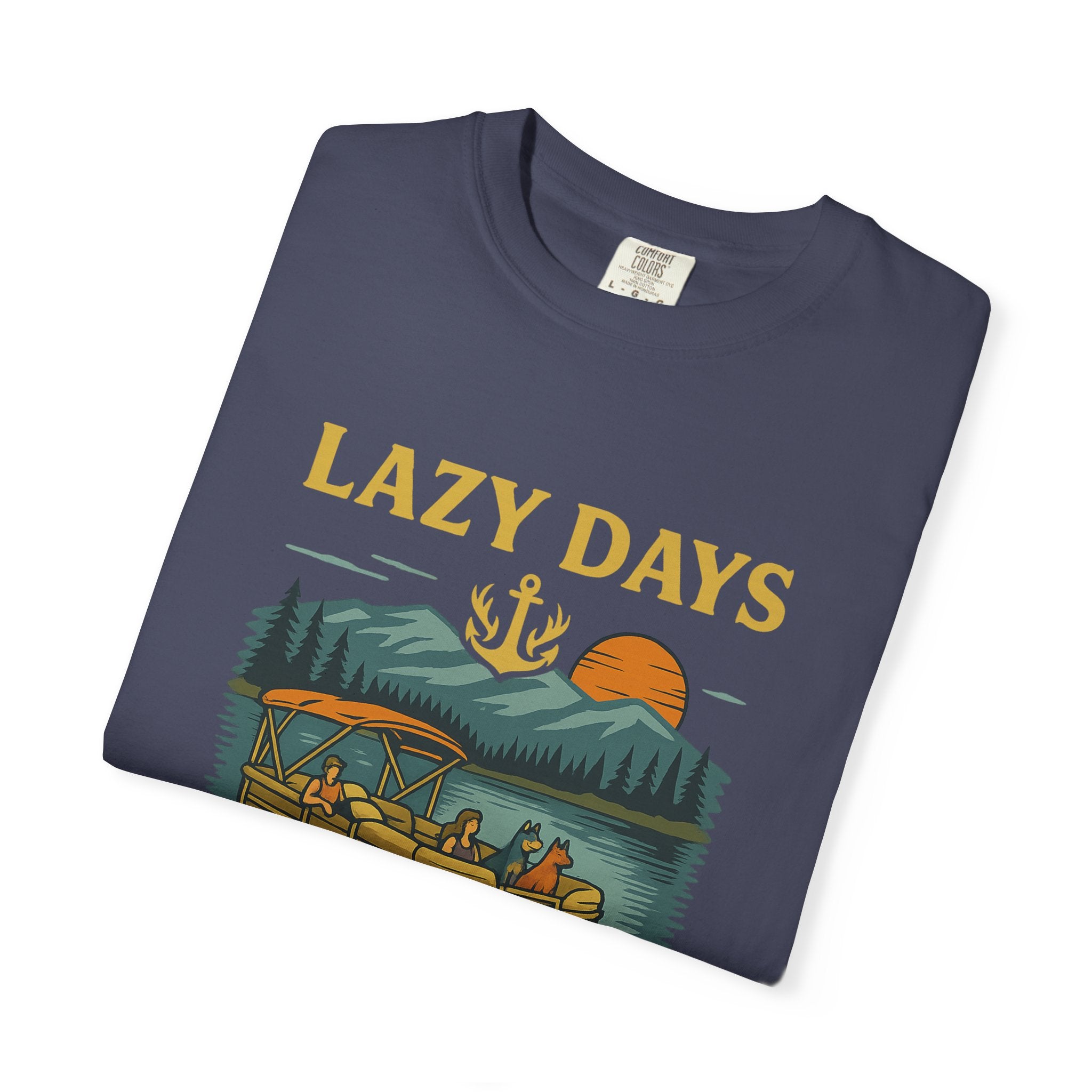 Lake Life Quote Garment-Dyed T-shirt