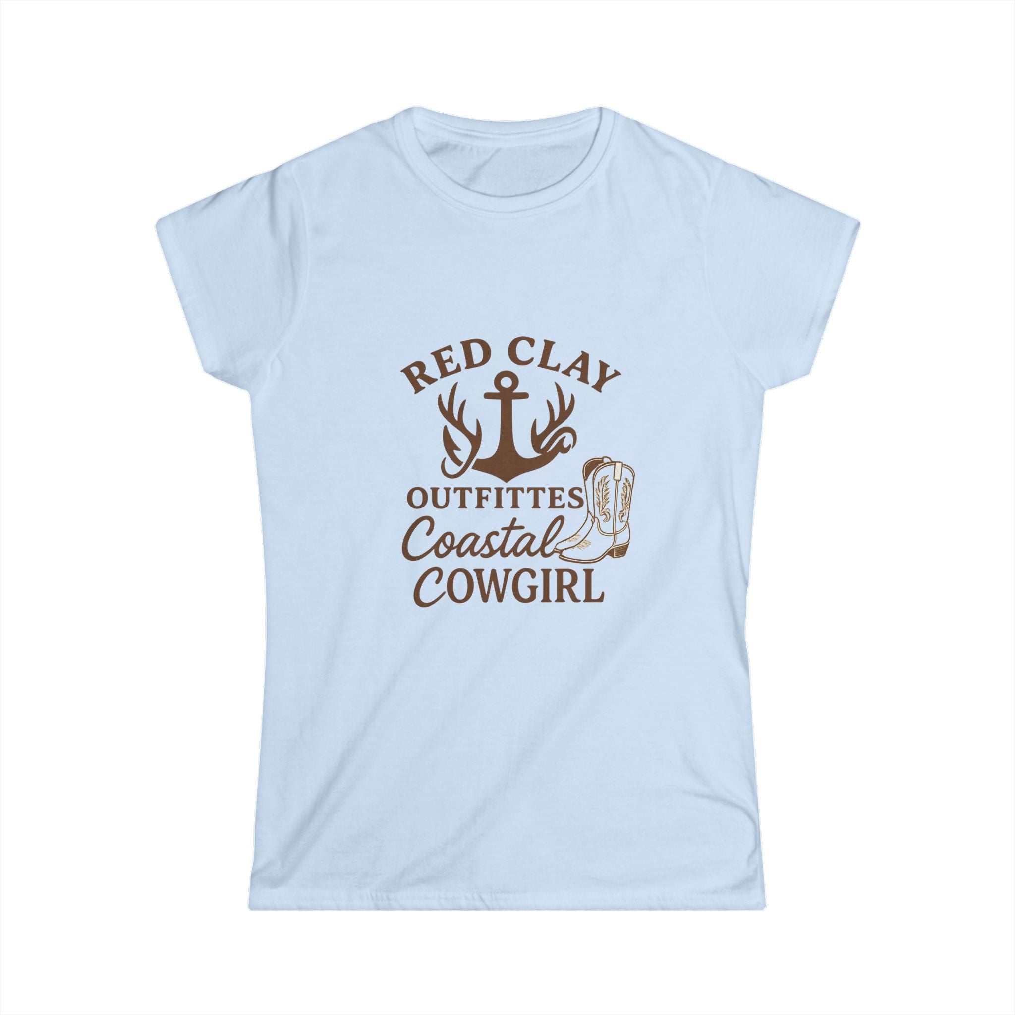 Coastal Cowgirl Tee - Perfect for Beach Days, Casual Outings, Rodeos, or Gifts - Softstyle Women's T-Shirt, Cute Graphic Tee, Country [...]