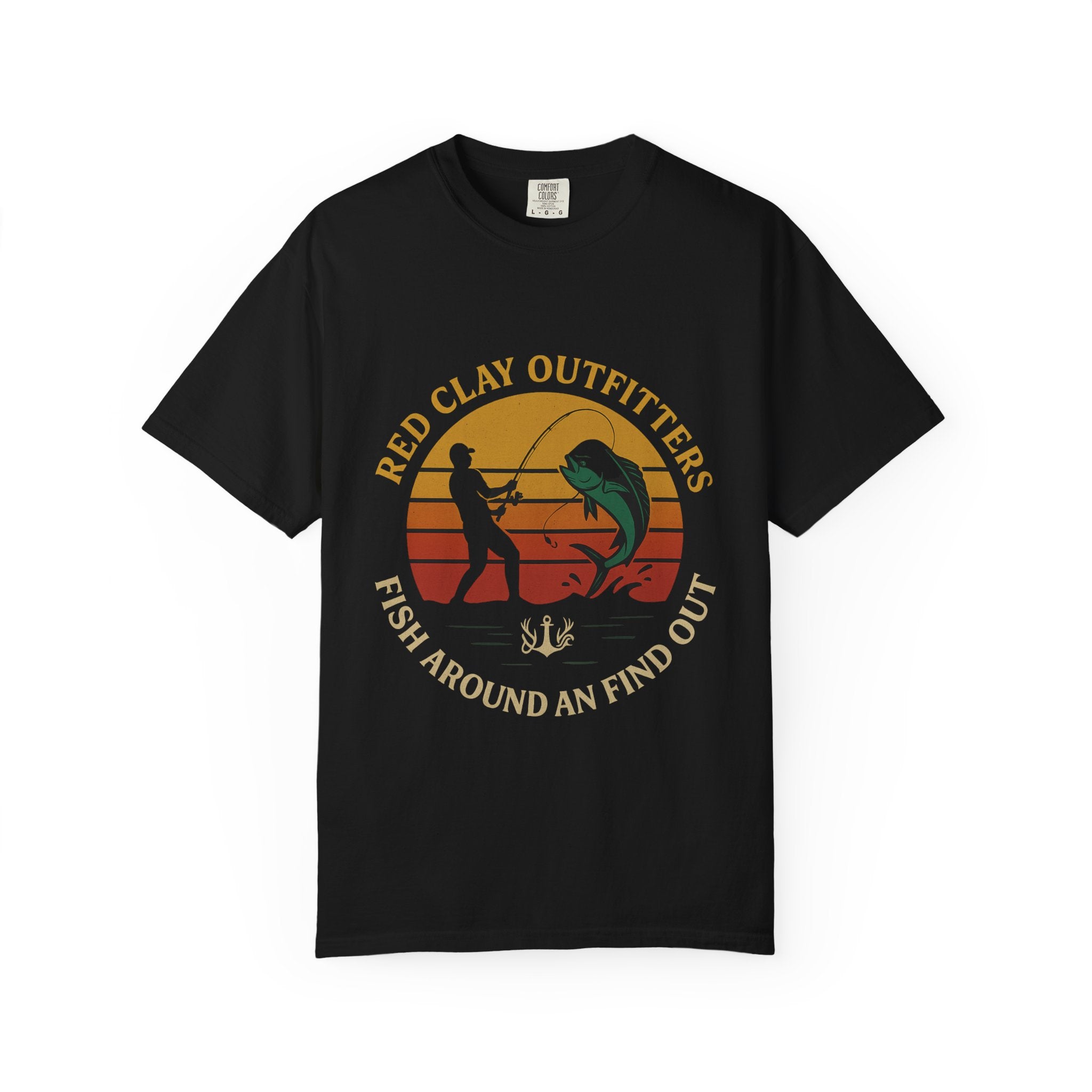 Garment-Dyed Fishing T-Shirt - Vintage Style, Perfect for Outdoor Enthusiasts, Gift for Fishermen, Summer Adventures, Casual Wear