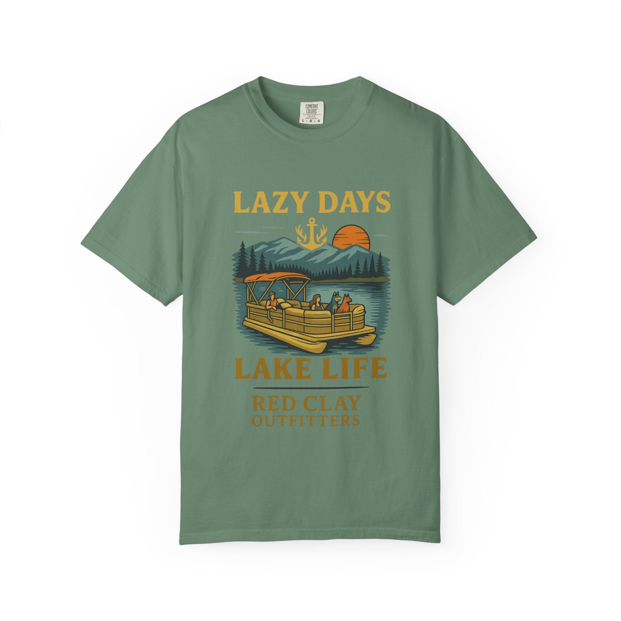 Lake Life Quote Garment-Dyed T-shirt
