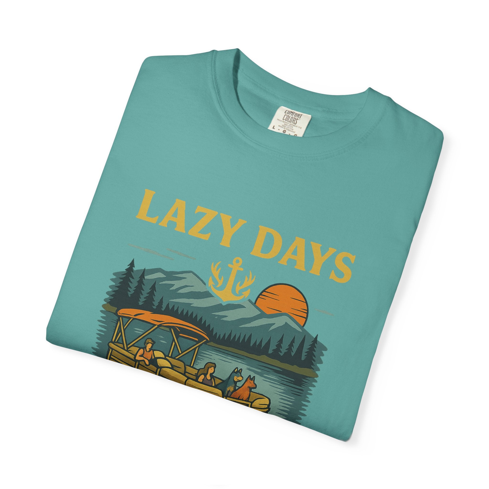 Lake Life Quote Garment-Dyed T-shirt