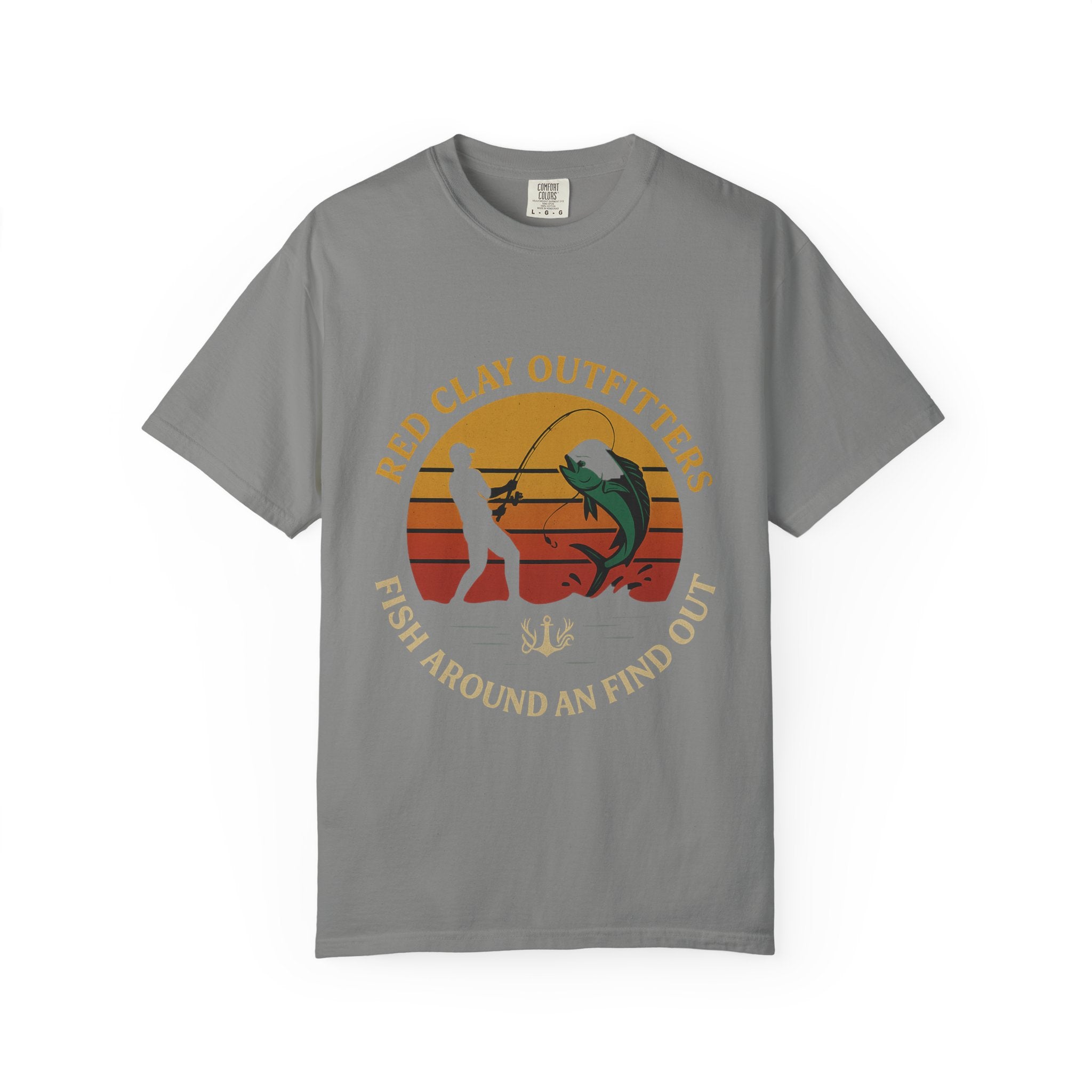 Garment-Dyed Fishing T-Shirt - Vintage Style, Perfect for Outdoor Enthusiasts, Gift for Fishermen, Summer Adventures, Casual Wear