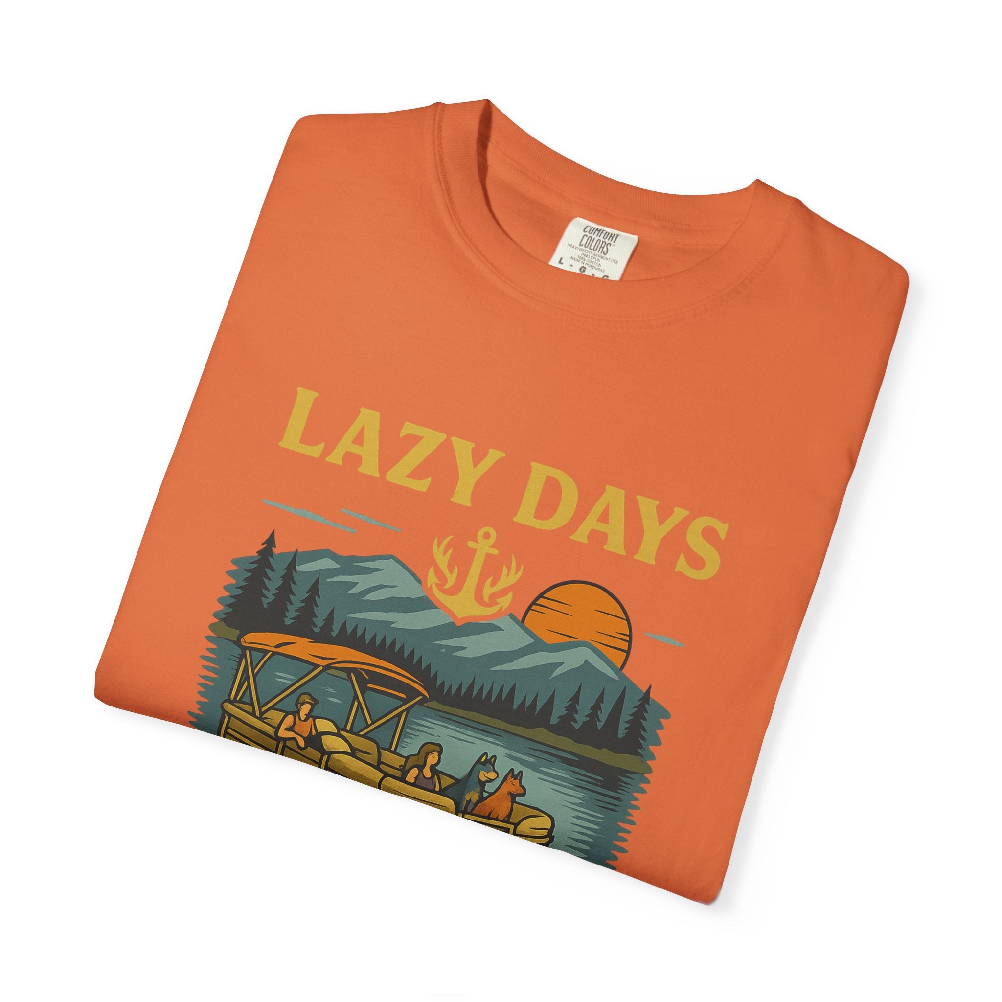 Lake Life Quote Garment-Dyed T-shirt