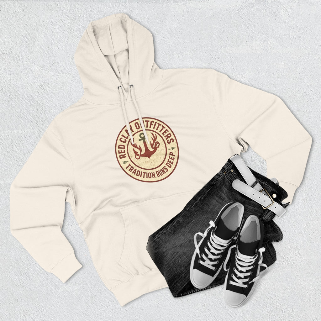 Anchor Patch Hoodie — Red Claw Outfitters "Tradition Runs Deep" Fleece Hoodie